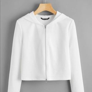 White cropped jacket